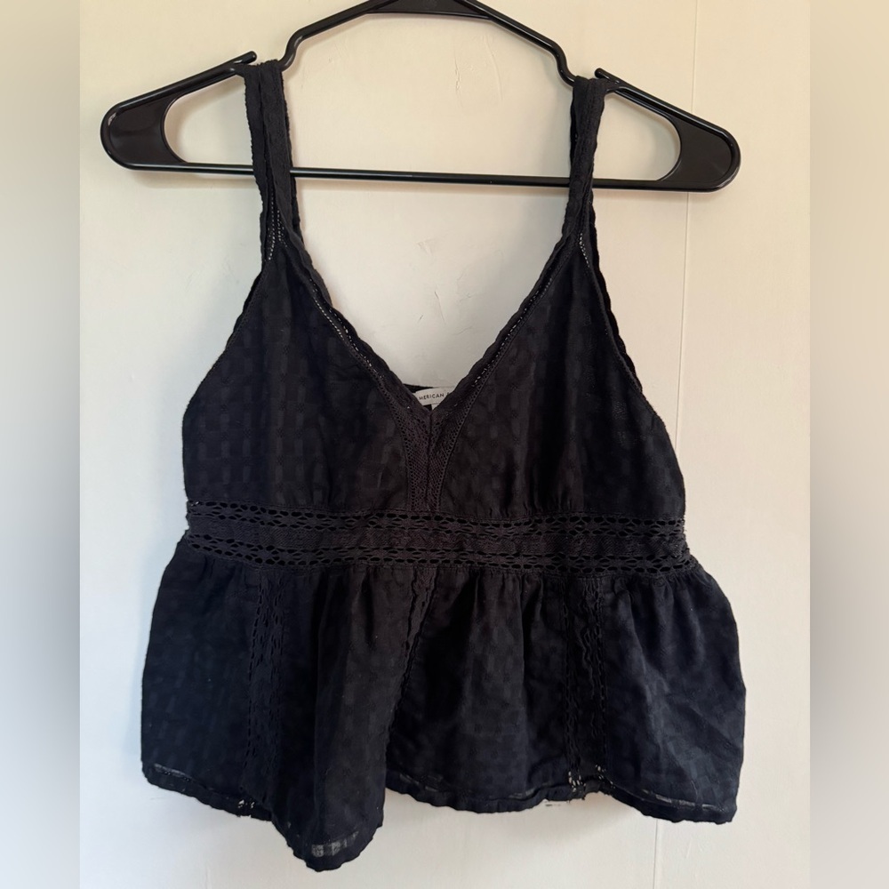 American Eagle Navy Baby Doll / Peplum Camisole size small
